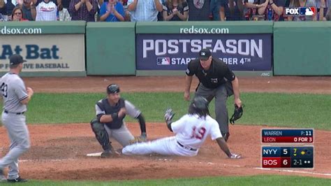 Red Sox (37-35) NYY @ BOS Game Story June 18, 2023 Fenway Park ... Red Sox score on interference AB: Reese McGuire | P: Luis Severino Bot 5 ... More MLB Game Stories. June 18, 2023 Tampa Bay. Rays. San Diego. Padres. San Francisco. Giants. Los Angeles. Dodgers. Chicago.